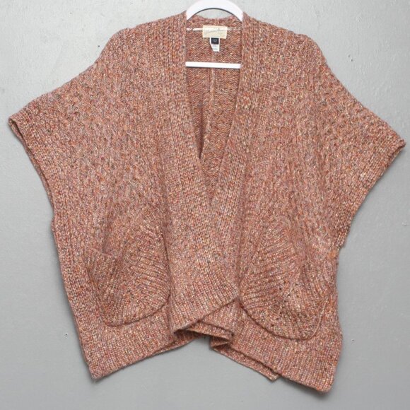 Universal Thread wool blend pink multicolored shrug poncho - Picture 1 of 4